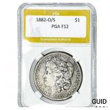 1882-O/S Morgan Silver Dollar PGA F12