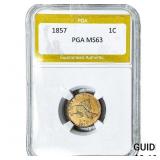 1857 Flying Eagle Cent PGA MS63