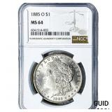 1885-O Morgan Silver Dollar NGC MS64