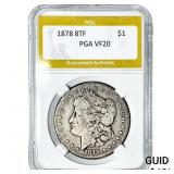 1878 8TF Morgan Silver Dollar PGA VF20