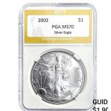 2002 American Silver Eagle PGA MS70