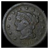 1850 Braided Hair Large Cent CLOSELY UNCIRCULATED