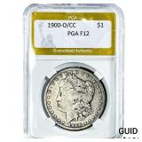 1900-O/CC Morgan Silver Dollar PGA F12