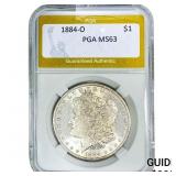 1884-O Morgan Silver Dollar PGA MS63