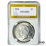 1926 Silver Peace Dollar PGA MS64