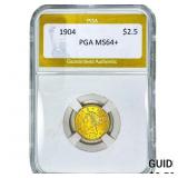 1904 $2.50 Gold Quarter Eagle PGA MS64+