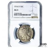 1916-D Walking Liberty Half Dollar NGC AG3