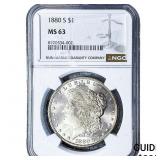 1880-S Morgan Silver Dollar NGC MS63