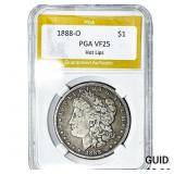 1888-O Morgan Silver Dollar PGA VF25 Hot Lips