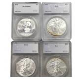 [4 Coins] 1986-2017 Silver Eagle & Panda 10Y SEGS