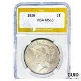 1926 Silver Peace Dollar PGA MS63