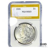 1926 Silver Peace Dollar PGA MS63