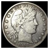 1907-O Silver Barber Half Dollar LIGHTLY CIRCULATE