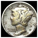 1921-S Silver Mercury Dime LIGHTLY CIRCULATED