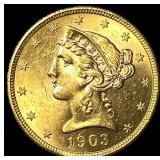 1903-S Liberty Head Half Eagle $5 Gold UNCIRCULATE