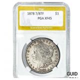 1878 7/8TF Morgan Silver Dollar PGA XF45