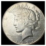 1927-S Silver Peace Dollar CHOICE AU