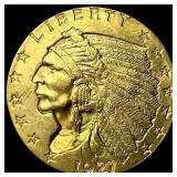 1927 Indian Head Gold $2.5 Quarter Eagle UNCIRCULA