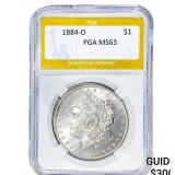 1884-O Morgan Silver Dollar PGA MS63