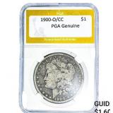 1900-O/CC Morgan Silver Dollar PGA Genuine