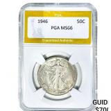 1946 Walking Liberty Half Dollar PGA MS66