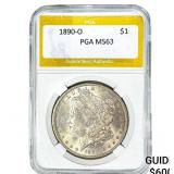 1890-O Morgan Silver Dollar PGA MS63