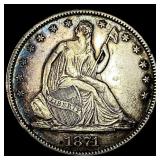 1871 Seated Liberty Half Dollar