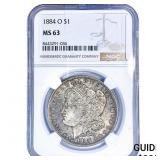 1884-O Morgan Silver Dollar NGC MS63