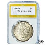 1890-S Morgan Silver Dollar PGA Brilliant UNC