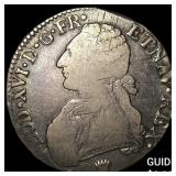 1778 France Louis XVI Silver 1 Ecu
