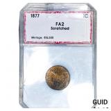1877 Indian Head Cent PCI FA2 Scratched