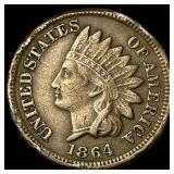 1864 Bronze Indian Head Cent NEARLY UNCIRCULATED