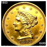 1853 $2.50 Gold Quarter Eagle UNCIRCULATED