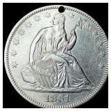 1861 Seated Liberty Half Dollar HIGH GRADE