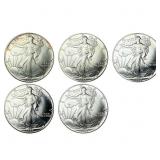 [5 Coins] 1986-1987 Silver Eagle