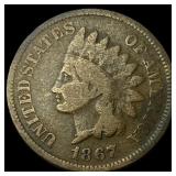 1867 Indian Head Cent LIGHTLY CIRCULATED