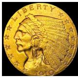 1910 Indian Head Quarter Eagle $2.50 Gold CLOSELY