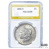 1896-O Morgan Silver Dollar PGA AU58