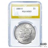 1880-O Morgan Silver Dollar PGA MS63