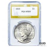 1923 Silver Peace Dollar PGA MS64