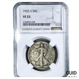 1923-S Walking Liberty Half Dollar NGC VF25