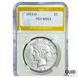 1923-D Silver Peace Dollar PGA MS63