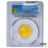 1913 France 20 Francs .1867 AGW PCGS MS65