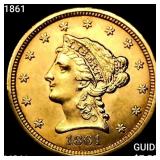 1861 $2.50 Gold Quarter Eagle UNCIRCULATED