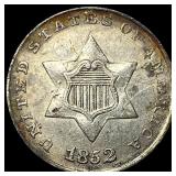 1852 Silver Three-Cent Piece CLOSELY UNCIRCULATED