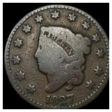 1827 Coronet Head Large Cent NICELY  CIRCULATED