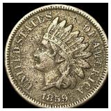 1859 Copper-Nickel Indian Head Cent NEARLY UNCIRCU
