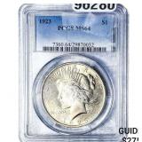 1923 Silver Peace Dollar PCGS MS64