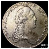 1787 Saxony Friedrich August III Silver 1 Thaler
