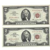 [2] 1963 U.S. $2 Red Note Seal